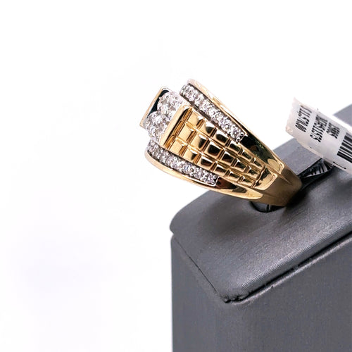 10k Yellow Gold 2.00 CT Diamond Men's Wedding Ring, 9.9g, Size 9.75