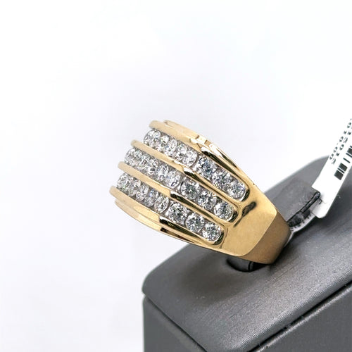 10k Yellow Gold 3.00 CT Diamond Men's Wedding Band, 9.2g, Size 9.75, S15886
