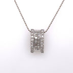 14k White Gold 1.00 CT Diamond Pendant Necklace, 5.4g, 18", S14637