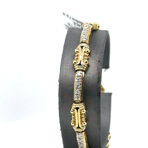 14k Yellow Gold 0.75 CT Ladies Diamond Bracelet, 15.6gm, 7", S102800