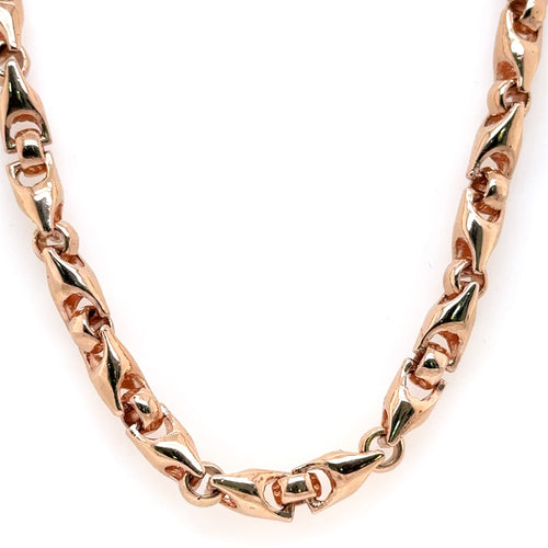 14k Rose Gold Fancy Men's Chain Necklace, 24", 75.8g, S107515