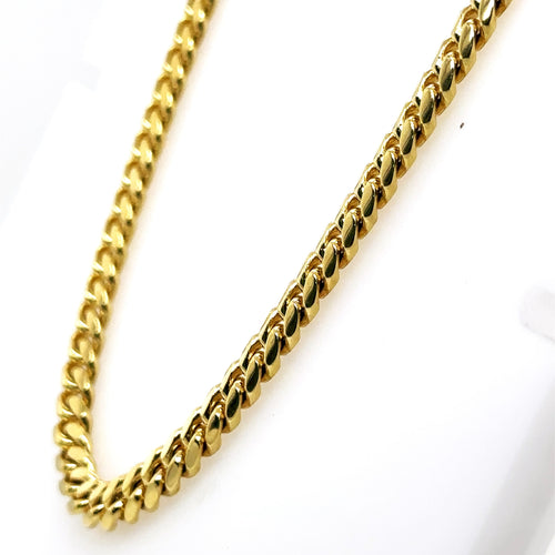 10k Yellow Gold Miami Cuban Link Chain necklace, 24", 43.7g, 5mm, S106336