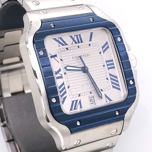 Cartier Santos De Cartier Large Stainless Steel 39.8mm Watch, WSSA0047 PRE OWNED 2022