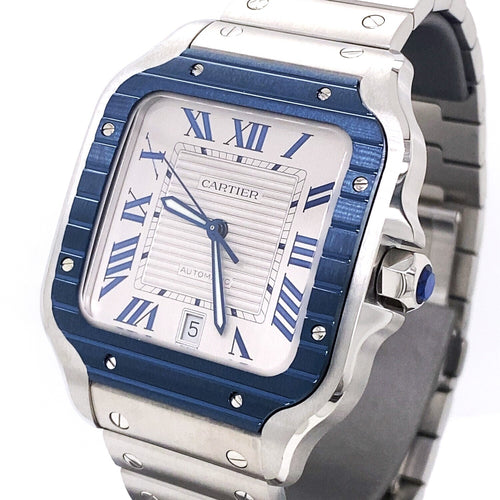 Cartier Santos De Cartier Large Stainless Steel 39.8mm Watch, WSSA0047 PRE OWNED 2022