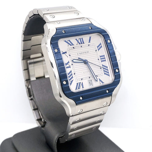 Cartier Santos De Cartier Large Stainless Steel 39.8mm Watch, WSSA0047 PRE OWNED 2022