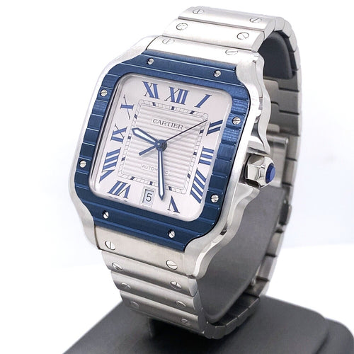 Cartier Santos De Cartier Large Stainless Steel 39.8mm Watch, WSSA0047 PRE OWNED 2022