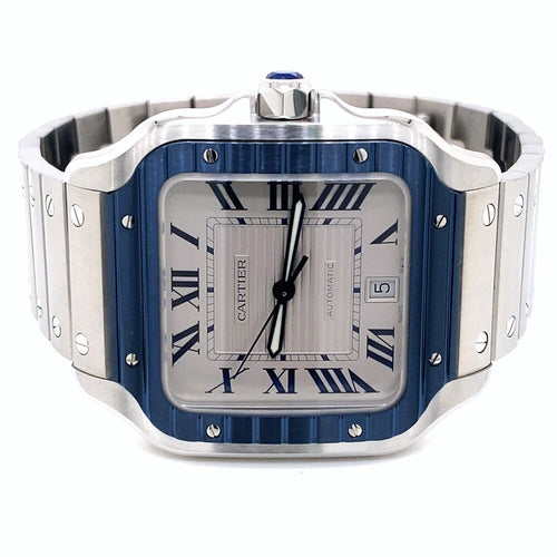 Cartier Santos De Cartier Large Stainless Steel 39.8mm Watch, WSSA0047 PRE OWNED 2022