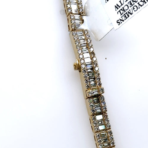 14k Yellow Gold 22.50 CT Diamond Tennis Necklace, 20", 54.1gm, S107503