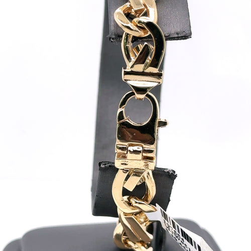 14k Yellow Gold Men's Fancy Bracelet,8", 9.2mm, 40.1g, S107554