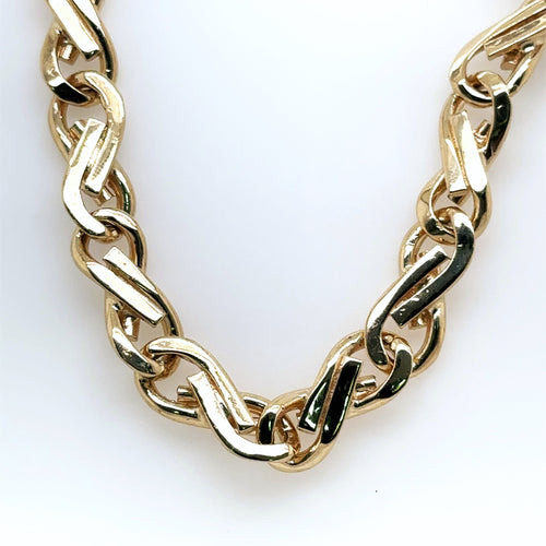 14K Yellow Gold Mens Fancy Chain Necklace, 114.4G, 24'  S107553