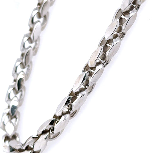 14k White Gold Fancy Men's Chain Necklace, 24", 97.2g, S107552