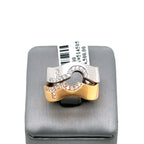 18k Two Tone Gold 0.50 CT Pride Diamond Rings Size 7 S102680