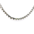 14K White Gold 6.00 CT Diamond Tennis Necklace, 17", 17.0g, S15328