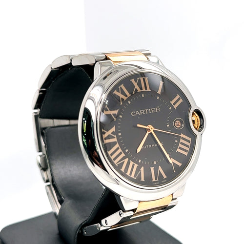 Cartier Ballon Bleu de Gold and Steel Large 42MM Watch W6920032, Pre-Owned