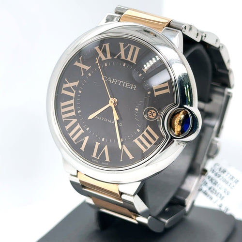 Cartier Ballon Bleu de Gold and Steel Large 42MM Watch W6920032, Pre-Owned