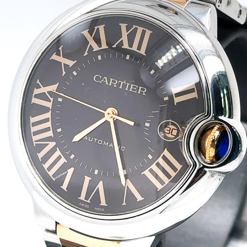 Cartier Ballon Bleu de Gold and Steel Large 42MM Watch W6920032, Pre-Owned