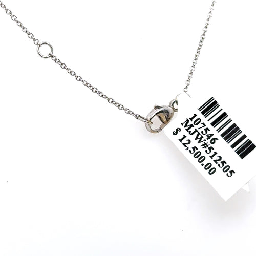 David Yurman 18k White Gold 0.75 Ct Diamond Pendant Necklace, 3.4gm, S107546
