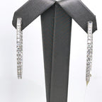 14k White Gold 4.80CT Diamond Inside Out Hoop Earrings, 10.4gm, S107568