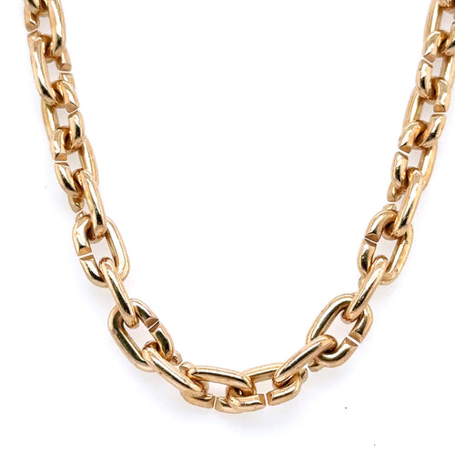 David Yurman 18k Rose Gold Men's Chain Link Necklace, 25", 73.7g- Pre Owned