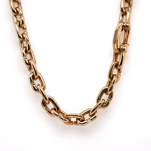 David Yurman 18k Rose Gold Men's Chain Link Necklace, 25", 73.7g- Pre Owned