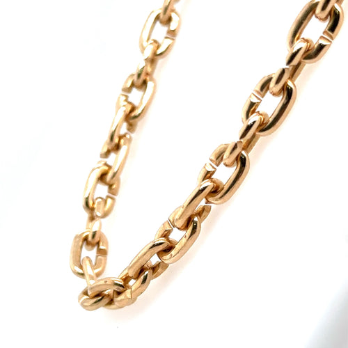 David Yurman 18k Rose Gold Men's Chain Link Necklace, 25", 73.7g- Pre Owned