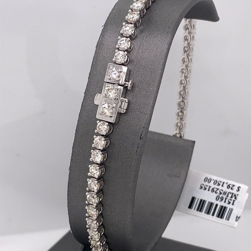 14k White Gold 6.50 CT Diamond Tennis Bracelet, 8", 13.8g, S15160
