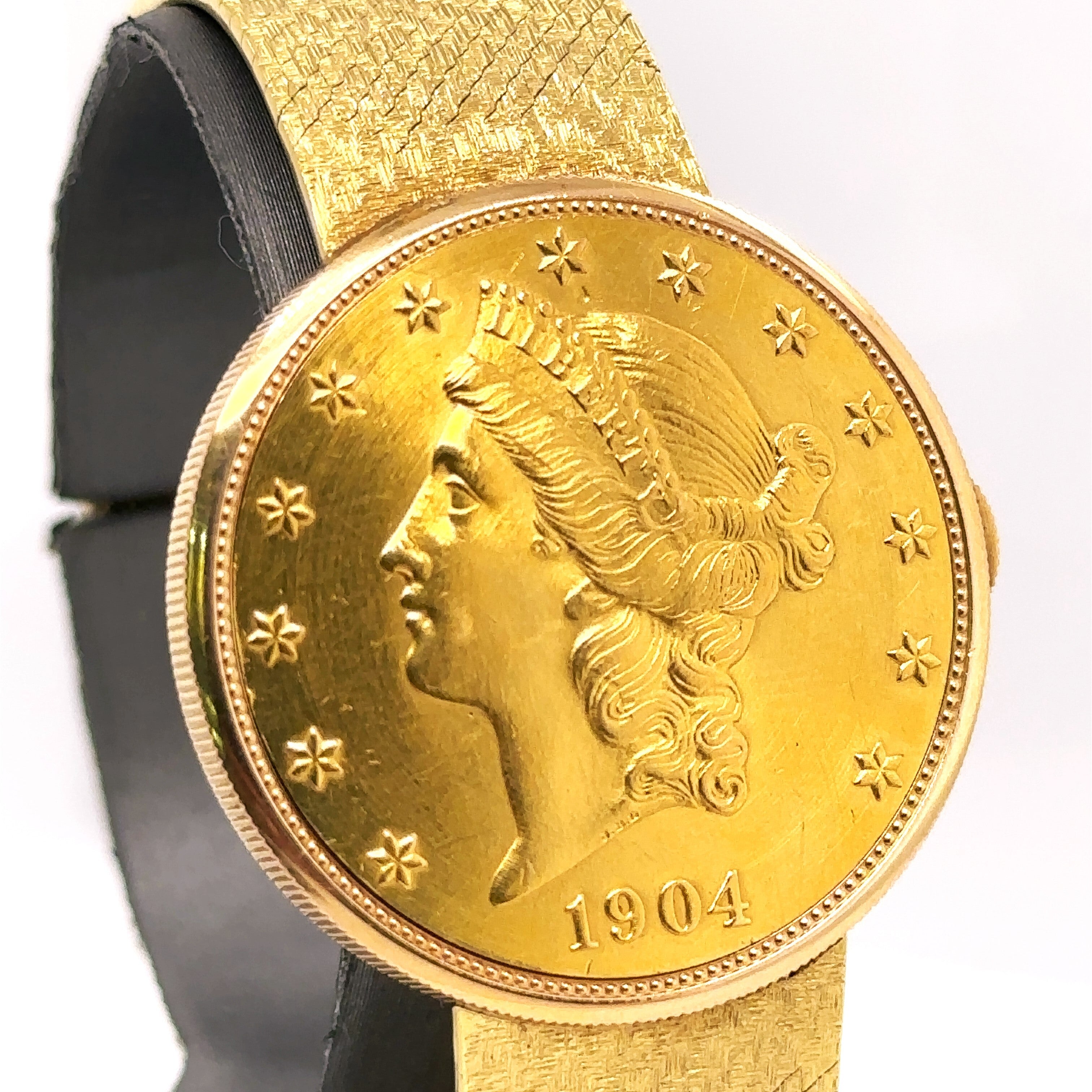 Rare Collectable Corum 1904 US 20 Gold Liberty Coin Watch 18K 80.7G S107575