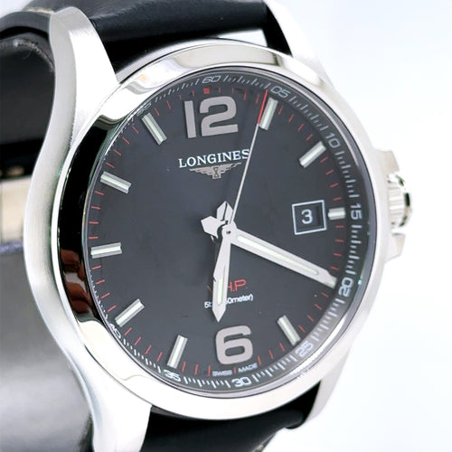 LONGINES Conquest Quartz Black Dial 43mm Mens Watch L37264563