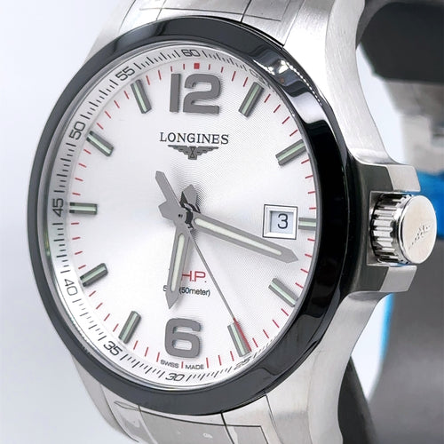 LONGINES Conquest Quartz Silver Dial 43mm Mens Watch L37294766