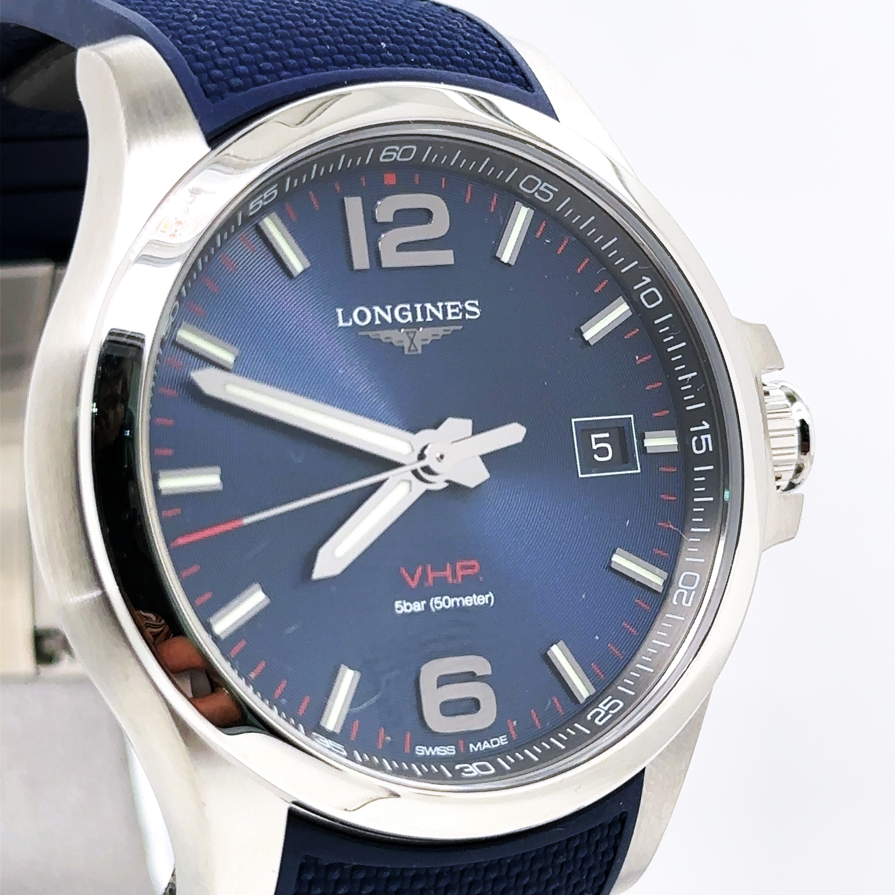 LONGINES Conquest V.H.P. Perpetual Quartz Blue Dial 43mm
