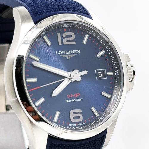 LONGINES Conquest V.H.P. Perpetual Quartz Blue Dial 43mm Mens Watch L37264969