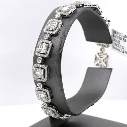 18K White Gold 7.00CT Diamonds Ladies Bracelet, 18.8G, 7", S104386