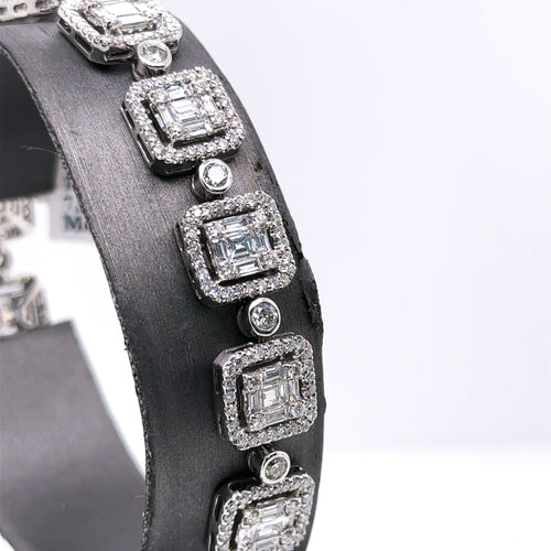 18K White Gold 7.00CT Diamonds Ladies Bracelet, 18.8G, 7", S104386