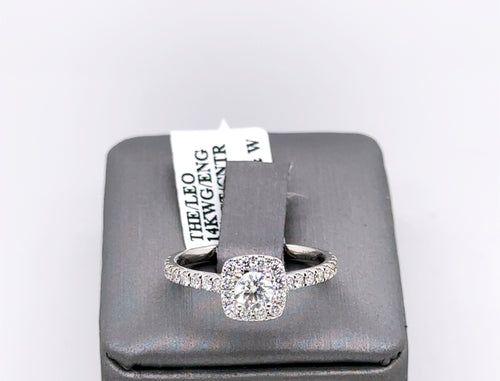The Leo Ideal Cut 14k White Gold .75CT Diamond Engagement Ring, Size 7, S107595