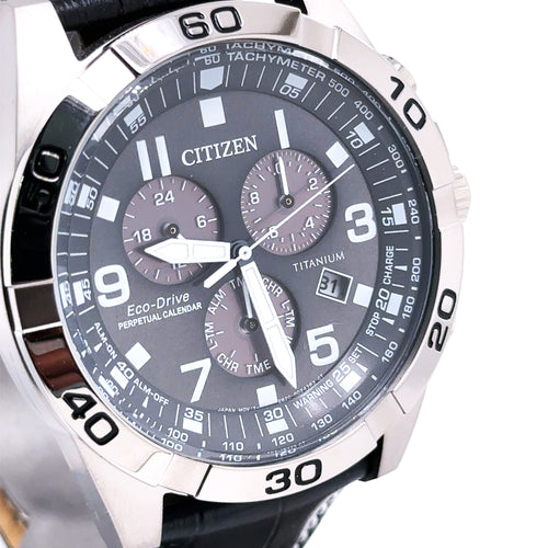Citizen Brycen Eco Drive 43mm Super Titanium Watch BL5551-14H