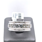 14k White Gold 2.50 CT Diamond Men's Wedding Band, 22.2g, Size 10.5, S107616