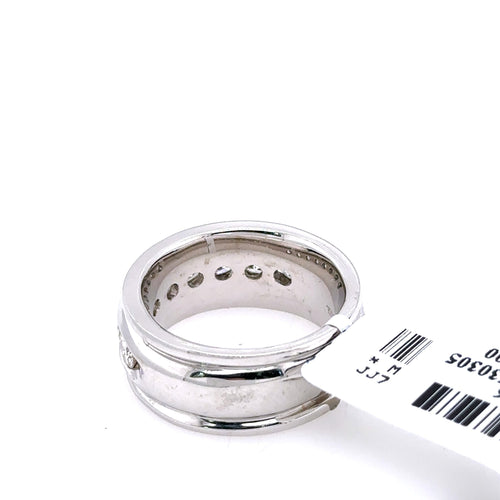 14k White Gold 2.50 CT Diamond Men's Wedding Band, 22.2g, Size 10.5, S107616