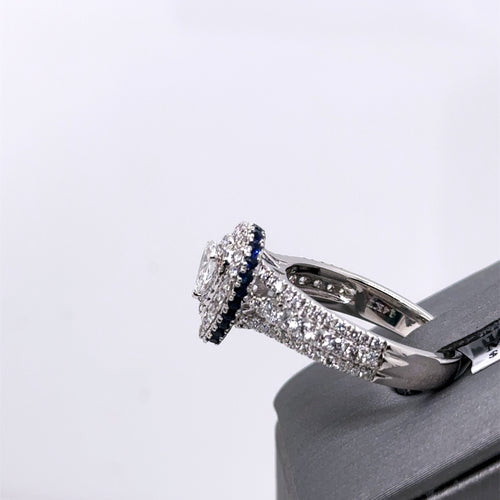 Vera Wang 14k White Gold 1.50CT Diamond Engagement Ring Size 6.50 S107625