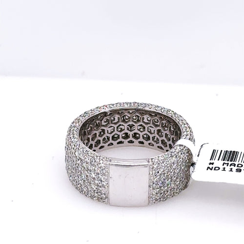 14k White Gold 4.50CT Diamond Ladies Pave Band, 7.3g, Size 7, S107622