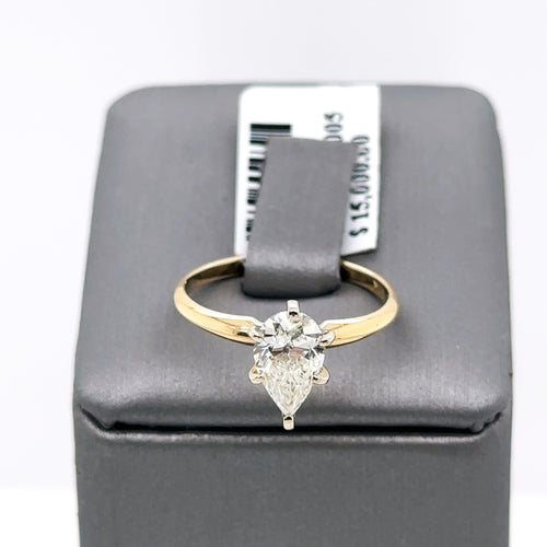 14k White Gold 1.01CT Diamond Engagement Ring Size 6.50 S107053
