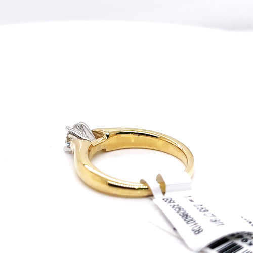 14k Yellow Gold 0.51CT Diamond Engagement Ring 5.0gm Size 7 S15945