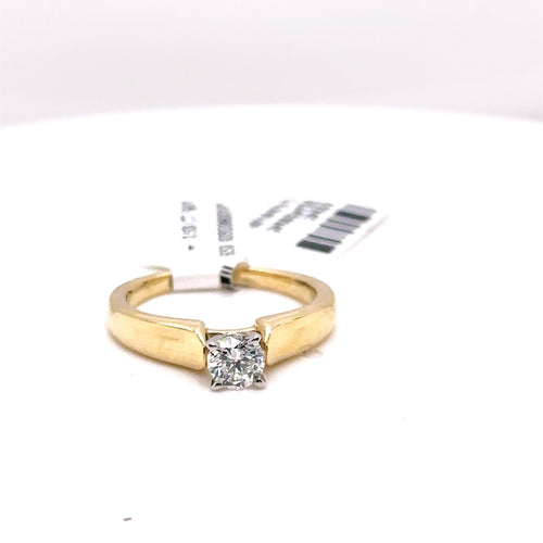 14k Yellow Gold 0.51CT Diamond Engagement Ring 5.0gm Size 7 S15945