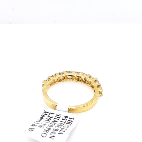 14k Yellow Gold 1.25 CT Diamond Ladies Wedding Band, 3.2G, S103079