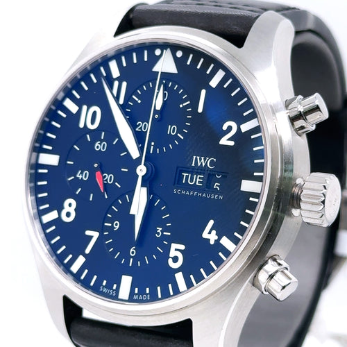 IWC PILOT’S WATCH CHRONOGRAPH 43MM Black Dial - IW377702- Brand New