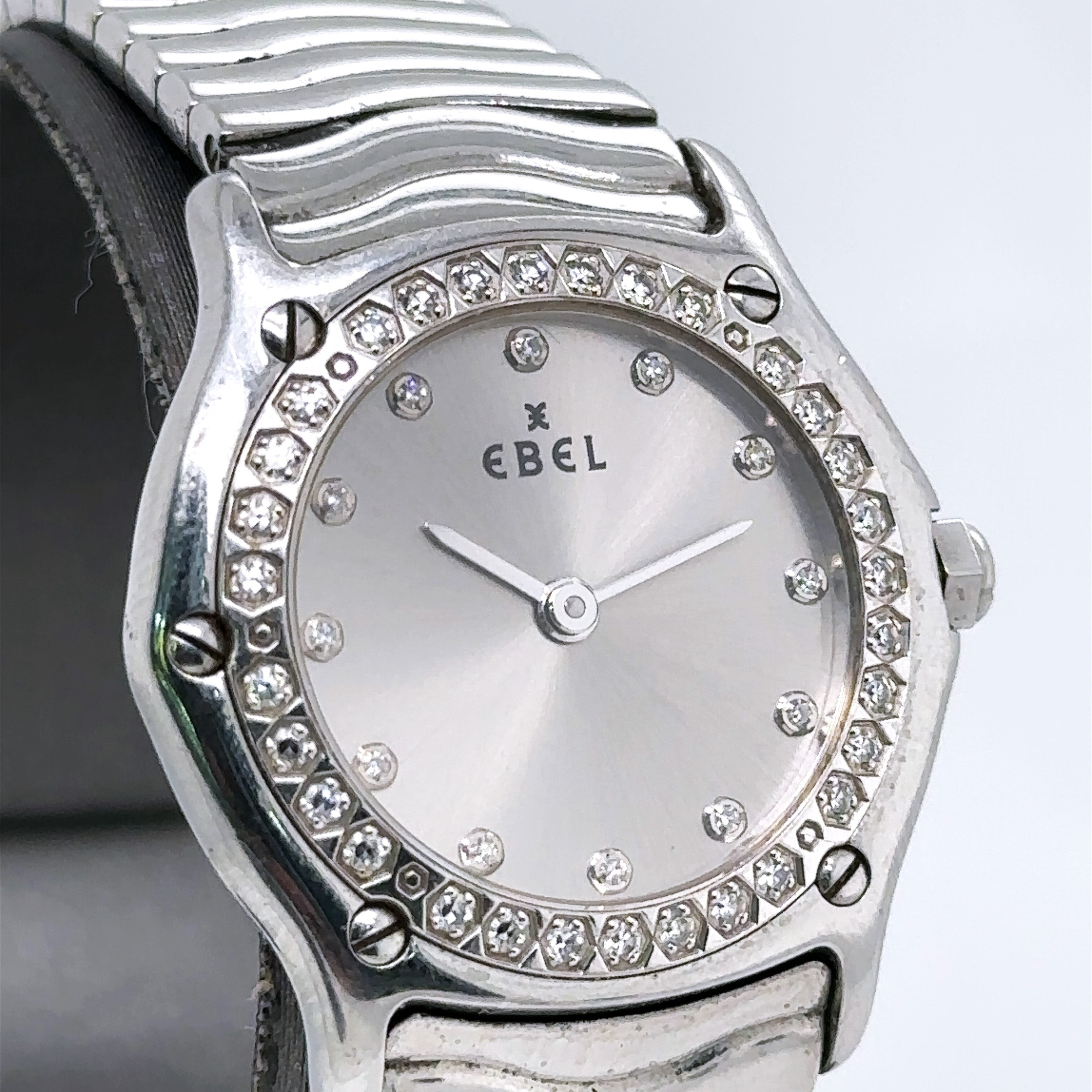 Ebel diamond bezel watch sales
