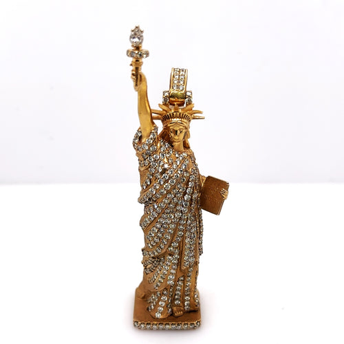 10k Yellow Gold 2.50 CT Diamond Statue Of Liberty Pendant, 70.8gm S107635