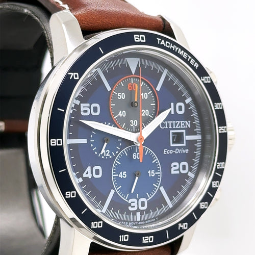 Citizen Brycen Eco Drive 44mm Blue Dial Stainless Steel Watch CA0648-09L
