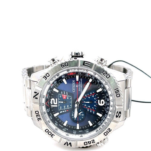 Citizen Navihawk A-T 48 mm Blue Dial Stainless Steel Watch AT8220-55L