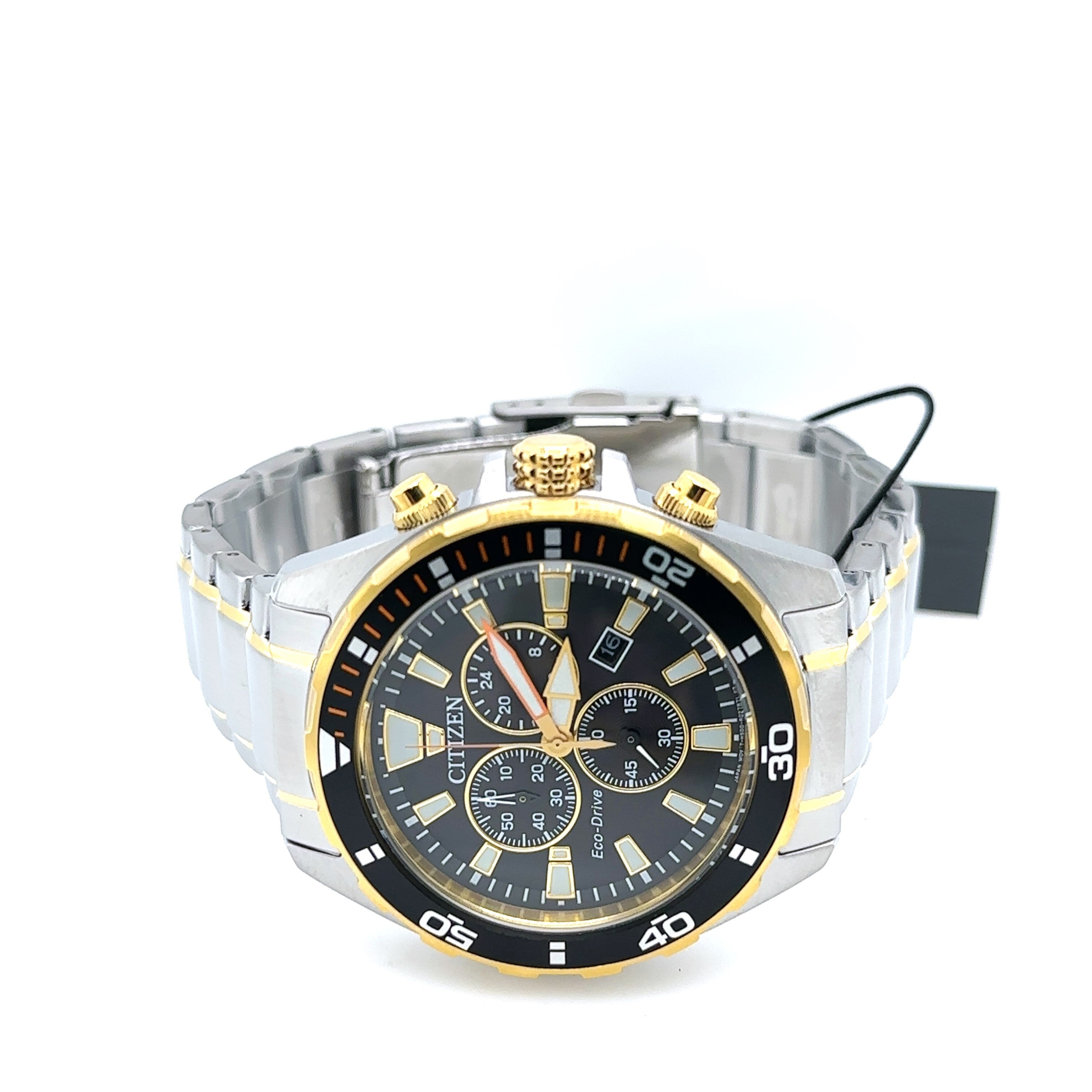 Citizen Eco Drive Chronograph 44mm Black Dial Stainless Steel