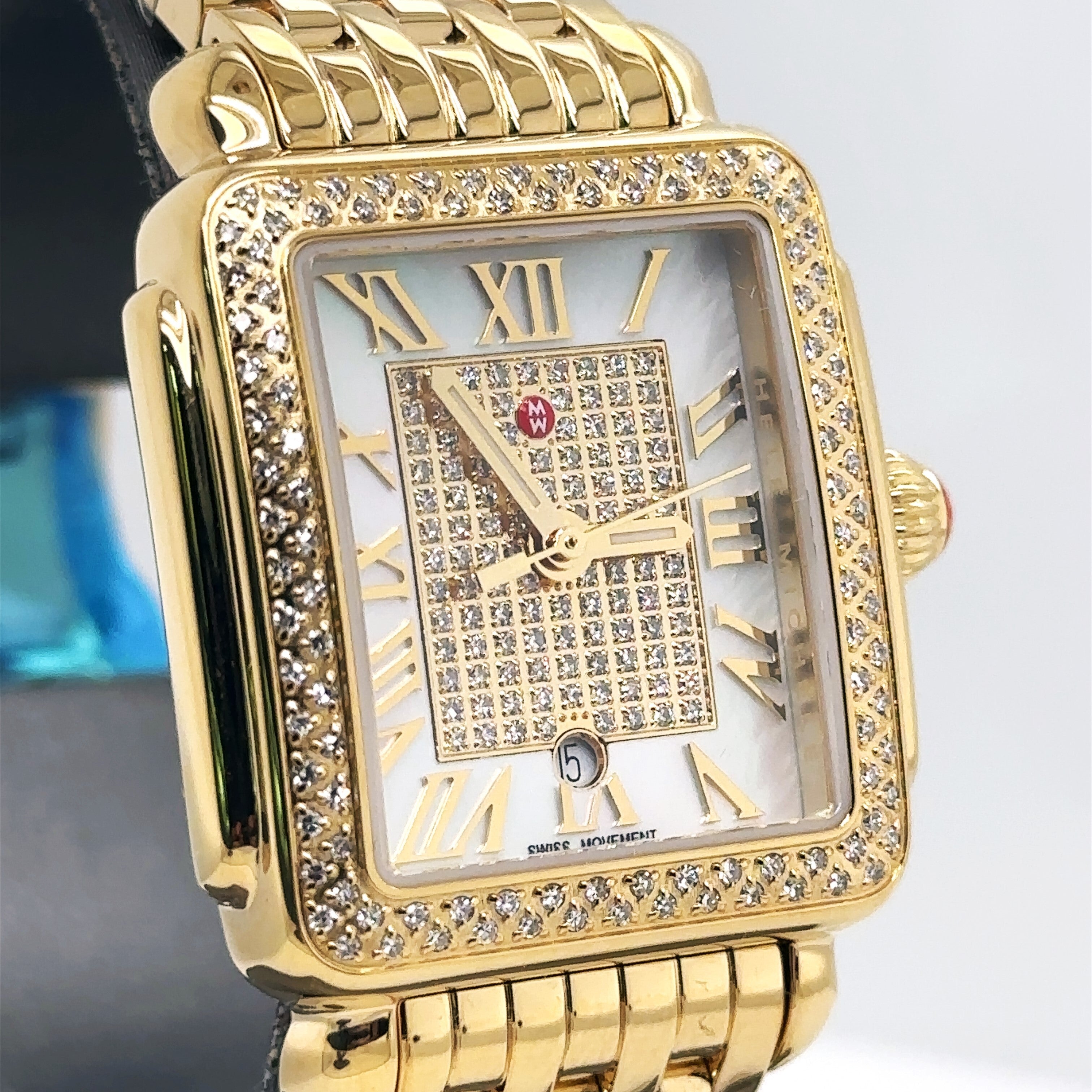 Madison Gold Michele Deco Madison Diamond Watch Michele